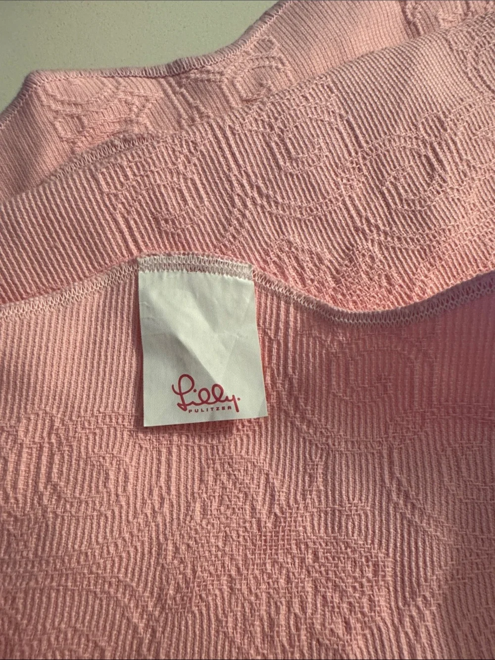 Lilly Pulitzer Pink Scalloped Edge Coverlet